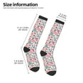 thumbnail image 2 of Naloa Flower Leaves Thigh High Socks Extra Long Stretchy Sock Women Over Knee High Opaque Stocking Daily Wear, 2 of 6