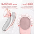 thumbnail image 4 of Cepillo de limpieza facial, cepillo de limpieza eléctrico de silicona suave, depurador facial con calefacción y vibración, recargable e impermeable, 3 modos de limpieza profunda y exfoliació, 4 of 4