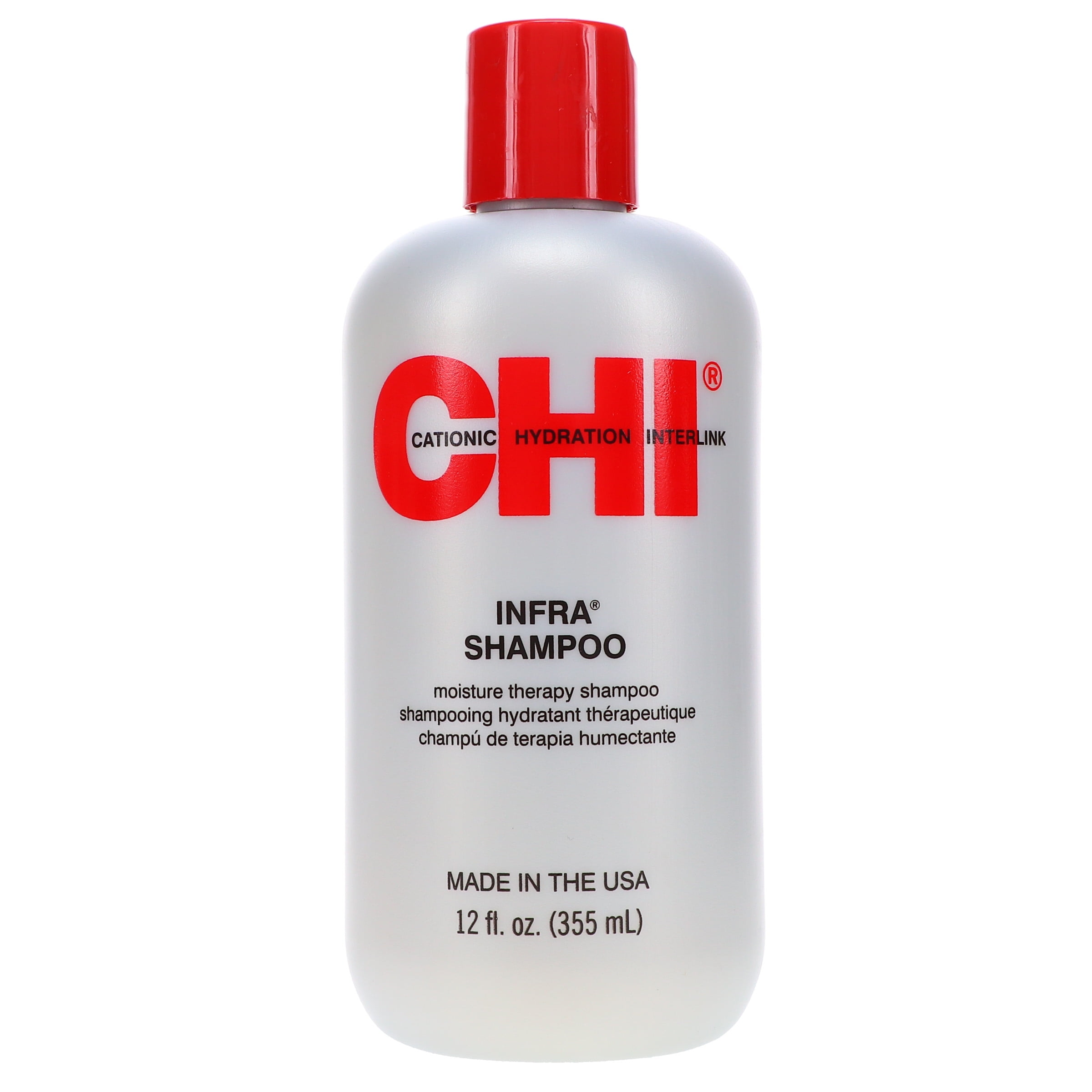 CHI Moisture Therapy Infra Shampoo, Paraben-Free and Sulfate-Free, 12 fl oz