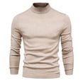 thumbnail image 1 of Gibobby Suéter para hombre Suéter de Punto a Rayas para Hombre Suéter para Hombre(Caqui,Chica), 1 of 5