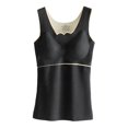 thumbnail image 1 of Sonducket Ropa interior térmica para niña, chaleco básico de fibra acrílica grueso de alta elasticidad para mantener el calor, Camisetas sin mangas Negro 2XL, 1 of 6