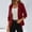 Wine collared 3/4 sleeve jacket women a1, variant on thefmos Women's Collared Button Front Jacket 3/4 Sleeve Solid Color Casual Coat Casual Fashion Fall Spring Outfit, White L