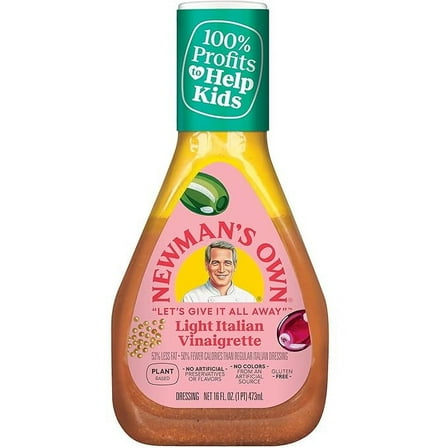 Newman's Own Light Italian Salad Dressing, 16 oz ( Pack of 3 )