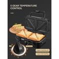 thumbnail image 4 of Sandwichera FOHERE Plateado 3 en 1 con Control de Temperatura y Placas Extraíbles, 4 of 9