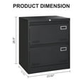 thumbnail image 5 of 2 Drawer Metal Lateral File Cabinet with Lock,Office Vertical Files Cabinet for Home Office, 5 of 6