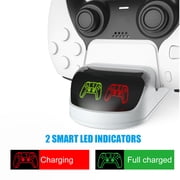 Etpark White PS5 Controller Charger, Charging Station for PlayStation 5 Controllers, Dual Charging Dock with LED Indicator