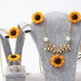 thumbnail image 4 of Xinyolin 5Pcs/Set Fashion Sunflower Pendant Necklace Stud Earrings Ring, Bracelet Jewelry, 4 of 7