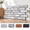 Retro Gray-White, variant on 3D Faux Stone Peel and Stick Wall Panels, Brown Fieldstone, Decorative Tiles for DIY Wall Upgrades