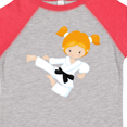 thumbnail image 4 of Inktastic Karate Girl, Cute Girl, Black Belt, Orange Hair Girls Toddler T-Shirt, 4 of 5