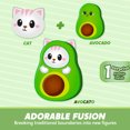 thumbnail image 4 of Joyfy Kawaii Avocado Cat Stuffed Animal Weighted Plush Toy 9" Soft Cute Plushies for Kids and Adults, Surprise Birthday Gift for Boys and Girls, 4 of 8