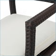 thumbnail image 6 of Patio Dining Chairs (Set of 2) | Contemporary Cushioned Wicker | Outdoor Hosting | Walnut Brown | Wicker, 6 of 14