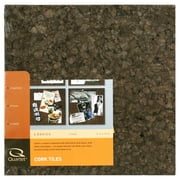 Quartet Dark Cork Board Tiles, 12 x 12, Frameless, 4 Pack (15050Q)