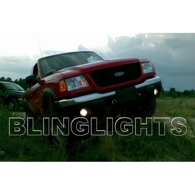 For 2001 2002 2003 Ford Ranger Blue Halo Angel Eye Fog Lights Lamps