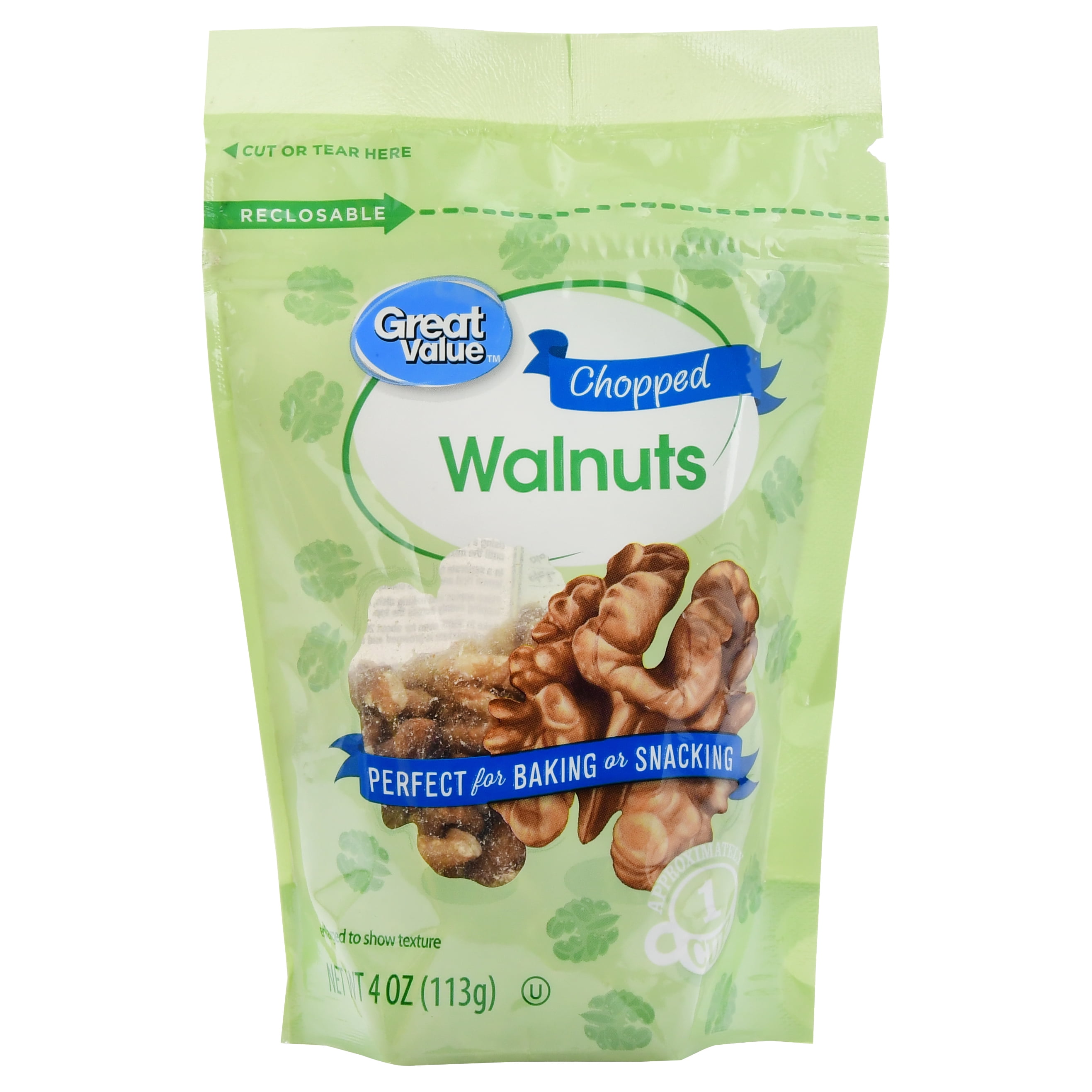 Great Value Chopped Walnuts, 4 oz