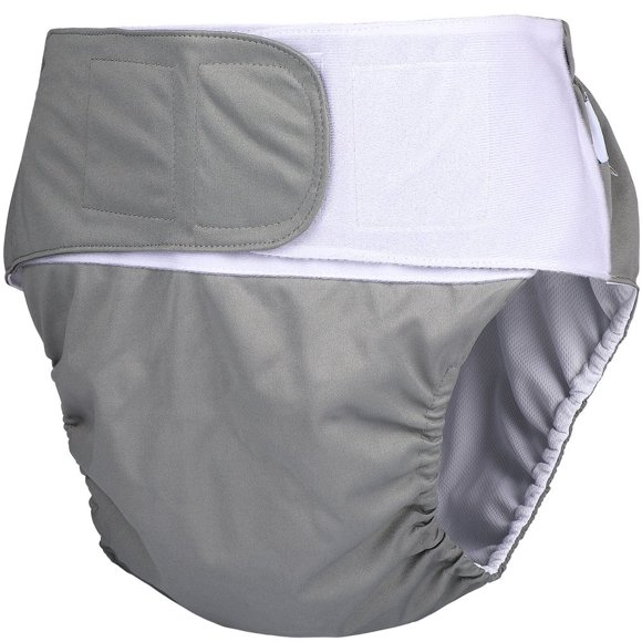 AMERTEER Reusable Adult Diaper Cloth Diaper Mesh Cloth Grey Underwear for Adults Hospital Use 1Pcs