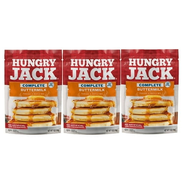 Hungry Jack Complete Pancake & Waffle Mix, Buttermilk, 7 oz - Palatize Pack of 3