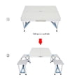 thumbnail image 4 of Hassch One Piece Folding Table and Chair Aluminum Alloy, Silver, 4 of 10