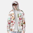 thumbnail image 3 of Pofeuu Snowflakes Santa Claus Print Sun Protection Outdoor Lightweight Full Zip UV Cooling Hoodie Long Sleeve Summer Clothing for Outdoor Hiking-Large, 3 of 5
