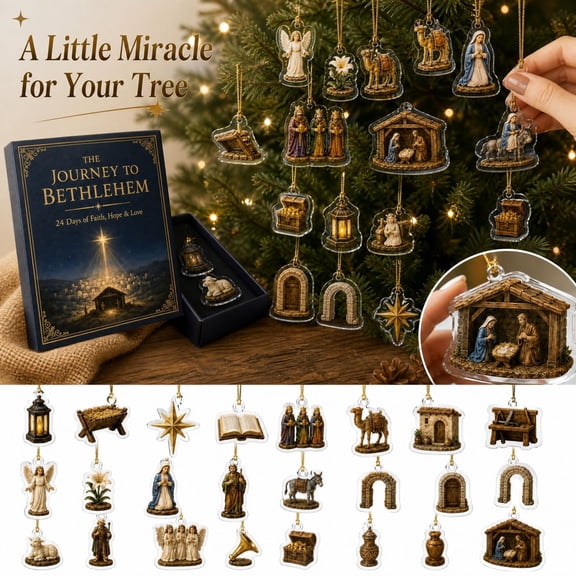 The Journey To Bethlehem Advent Calendar 2026 Advent Calendar 2026 Nativity Scene Decor 24 Numbered Acrylic Ornaments Faith Filled Christmas Countdown Calendar For Family And Kids