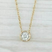 2Ct Round Cut LabCreated Moissanite Women's Round Pendant 14K Yellow Gold Plated