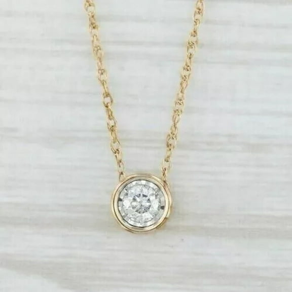 2Ct Round Cut LabCreated Moissanite Women's Round Pendant 14K Yellow Gold Plated