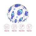 thumbnail image 5 of KLL Winter Snowflake Skiing Skull Pattern Shower Cap & Bath Cap for Women,Reversible Oversized Waterproof Shower Caps for all Hair Lengths,Elastic Reusable Bathing Hair Cap, 5 of 6