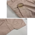 thumbnail image 5 of Men's Cargo Shorts Multi-Pocket Elastic Waistband Short Drawstring Ripstop Straight Leg Cargo Short Casual Loose Fit Hiking Running Outdoor Bermuda Shorts,Brown M, 5 of 6