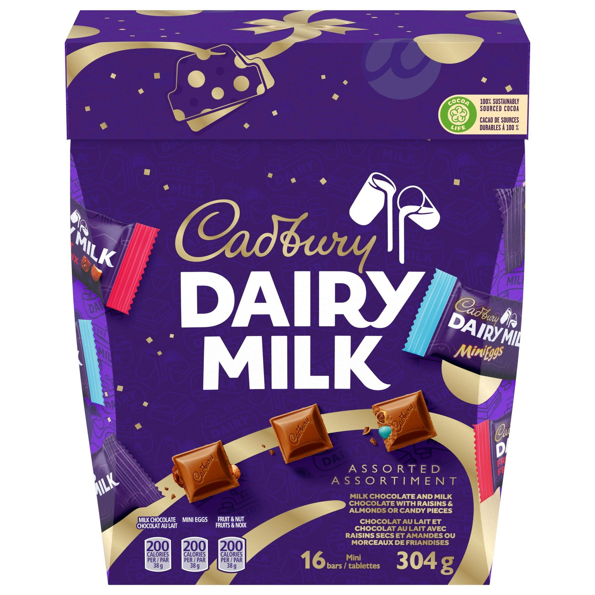 CADBURY Dairy Milk Assorted Gift Box CADBURY Dairy Milk milk chocolate and CADBURY Dairy Milk milk Chocolate With Fruit and Nuts or Cadbury Mini