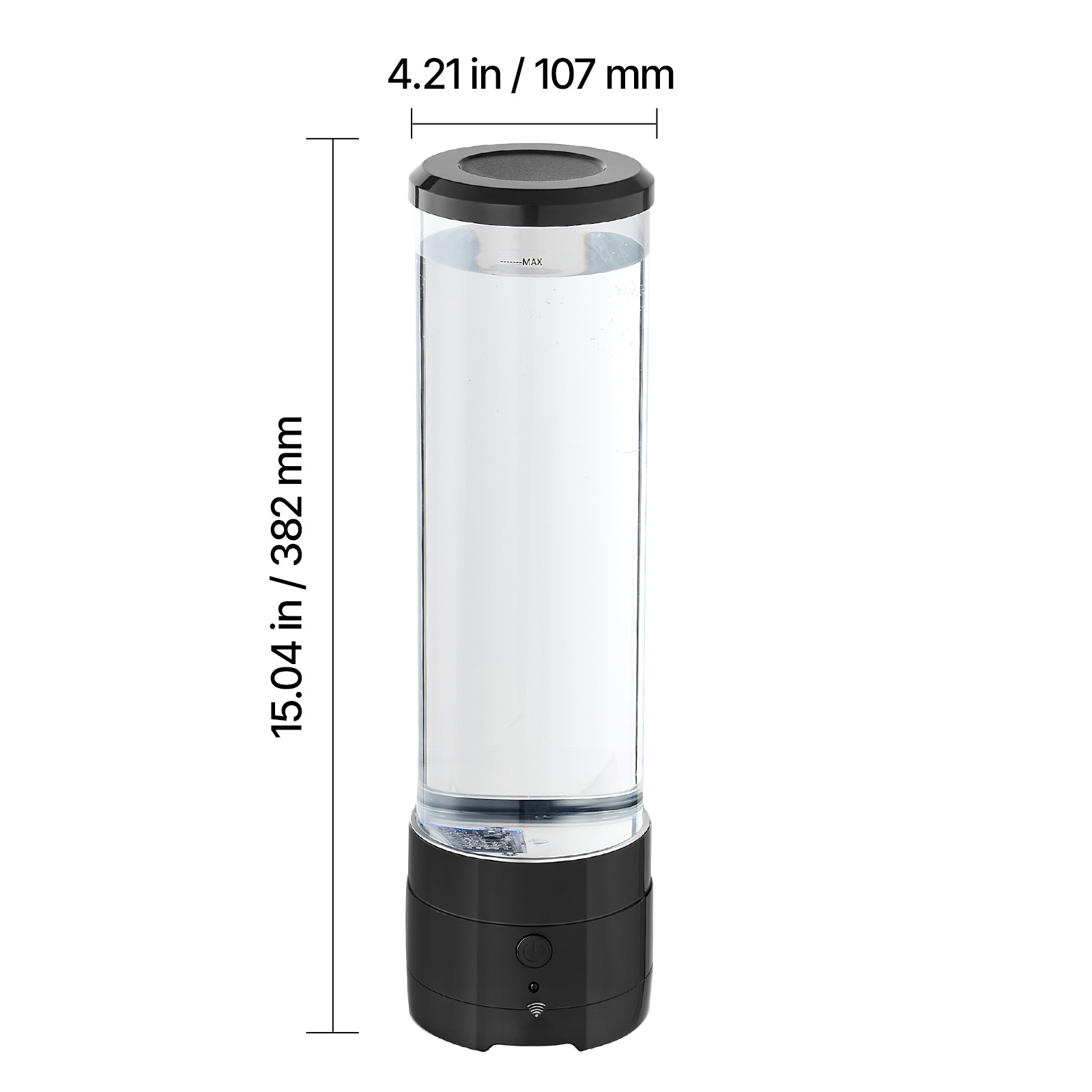 KFFKFF Sensory Bubble Tube Lamp with 16 Color Options, Water Fish Light, Bluetooth Speaker & White Noise, Decorative Night Light for Bedroom and Living Room