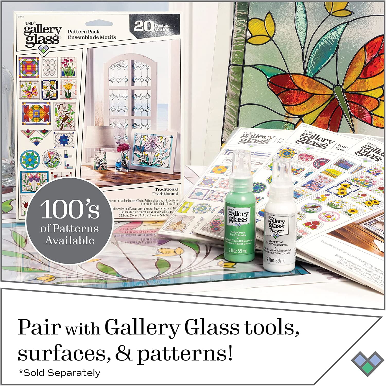 Plaid Gallery Glass Paint - Amethyst, 2 oz
