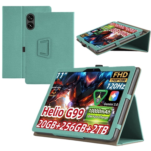 【RUIXH】for LZF ZPad3 / Z3 / Alphawolf P2 Protective Case 11 Inch Tablet Case PU Lightweight and Portable Built-in Stand and Pen Slot Design With Wrist Strap (Green)