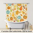 thumbnail image 4 of 72x72 Inch Fall Thanksgiving Extra Long Shower Curtain Autumn Harvest Farmhouse Bath Curtain Thanksgiving Themed Fabric Shower Curtains for Kids Bathroom Decor Waterproof with Hooks, 4 of 6