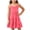 Hot Pink, variant on SROBPTY Teen Girls Dresses Solid Sleeveless Crew Neck Tiered Mid-Length Sundress for 3-14Y