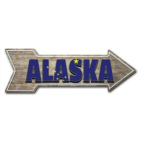 SignMission 6 x 18 in. Indoor & Outdoor Decor Direction Sticker Vinyl Wall Decals - Alaska - 24 in.