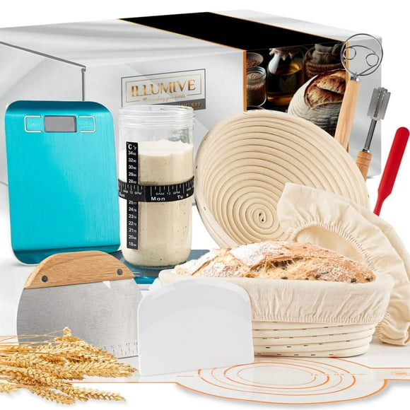 Kit de inicio de masa madre, suministros para hornear que incluyen Illumive
