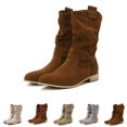 thumbnail image 3 of Uinagy Bottines à Talon Bas avec Fermeture Éclair Latérale pour Femmes, 3 of 9