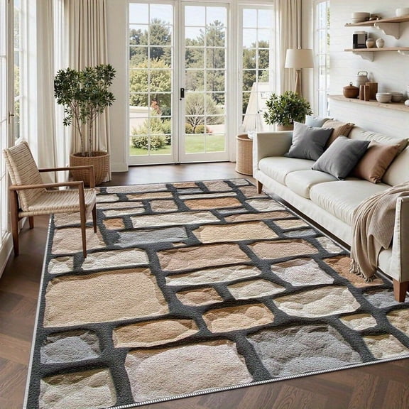 5.3'x7.5' washable carpet carpet rugs for living room area rug sets traditional area rug western area rug
