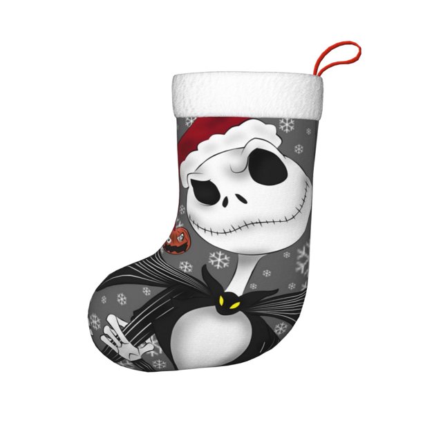 Medias colgantes de gran tamaño de Pesadilla antes de Navidad de 18 pulgadas para decoraciones y regalos navideños familiares Regalos y decoraciones para fiestas navideñas familiares