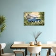 thumbnail image 5 of Farmhouse Blue Truck Canvas Wall Art for Bedroom Decor Country Old Barn and Flower Paintings Pictures for Home Decor with Framed (11.00" x 14.00", Blue), 5 of 6