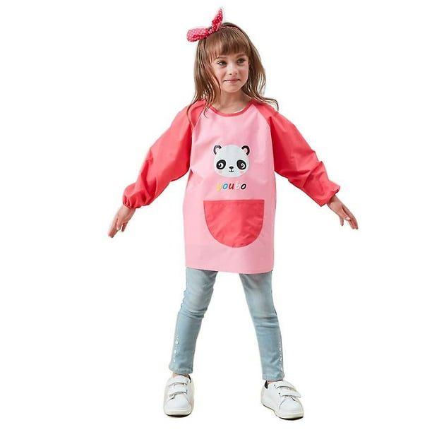 Delantal Infantil Impermeable Con Mangas Largas Y Bolsillo – Protección Total Para Pintura, Manualidades Y Cocina, Para Niños De 3 A 13 Años