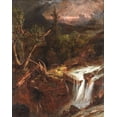 thumbnail image 2 of Cropsey, Jasper F 12x14 Black Ornate Wood Framed with Double Matting Museum Art Print Titled - The Clove  A Storm Scene in the Catskill Mountains, 2 of 4