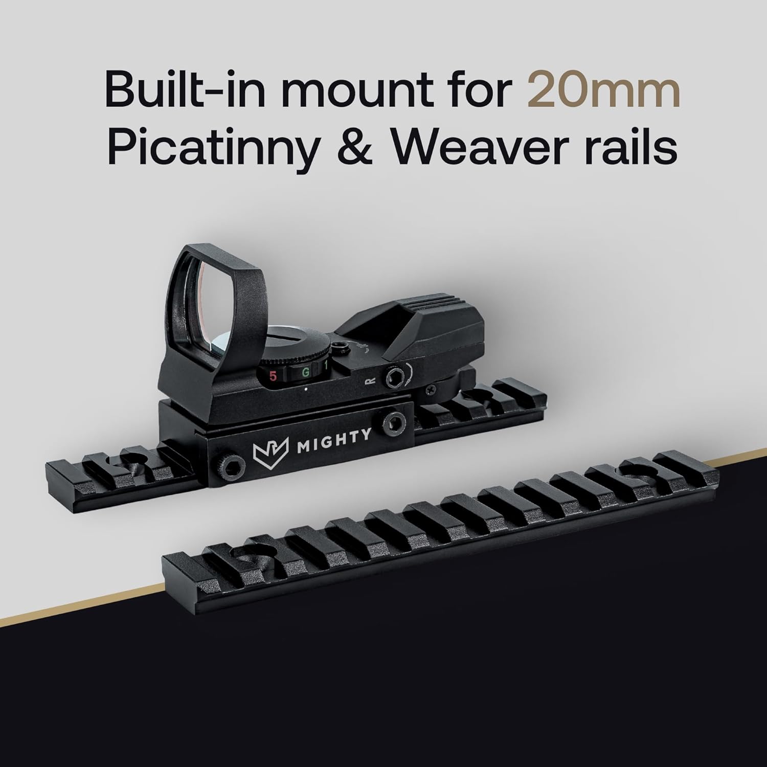 Mighty 1x23x34mm Reflex Green Red Dot Sight Optic with 20 mm Rail Mount for Hunting