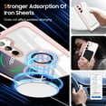 thumbnail image 4 of Clear Case for Samsung Galaxy S23 Plus, Magnetic [Compatible with Magsafe] with 360° Rotatable Ring Kickstand Slim Transparent Men Women Shockproof Protective Phone Cover for Galaxy S23 Plus, Pink, 4 of 7