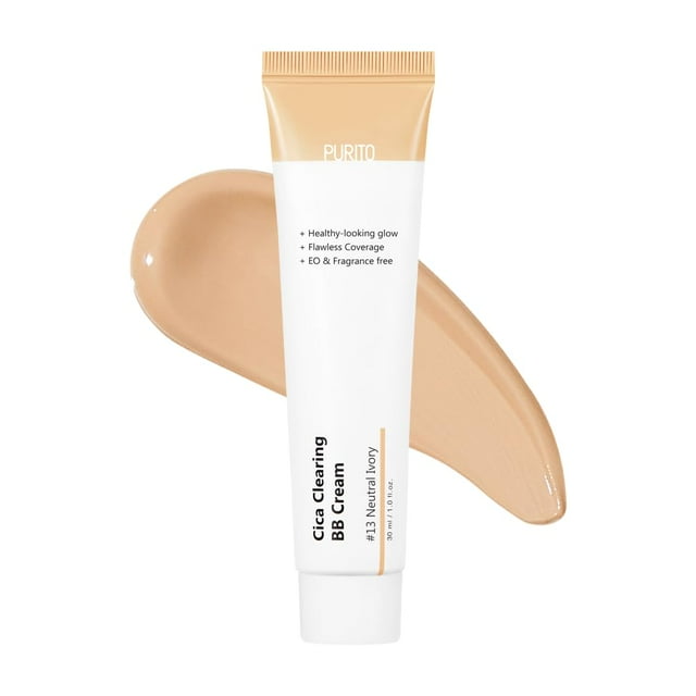 Crema BB PURITO Cica Clearing #13, color marfil neutro, 30 ml, vegana