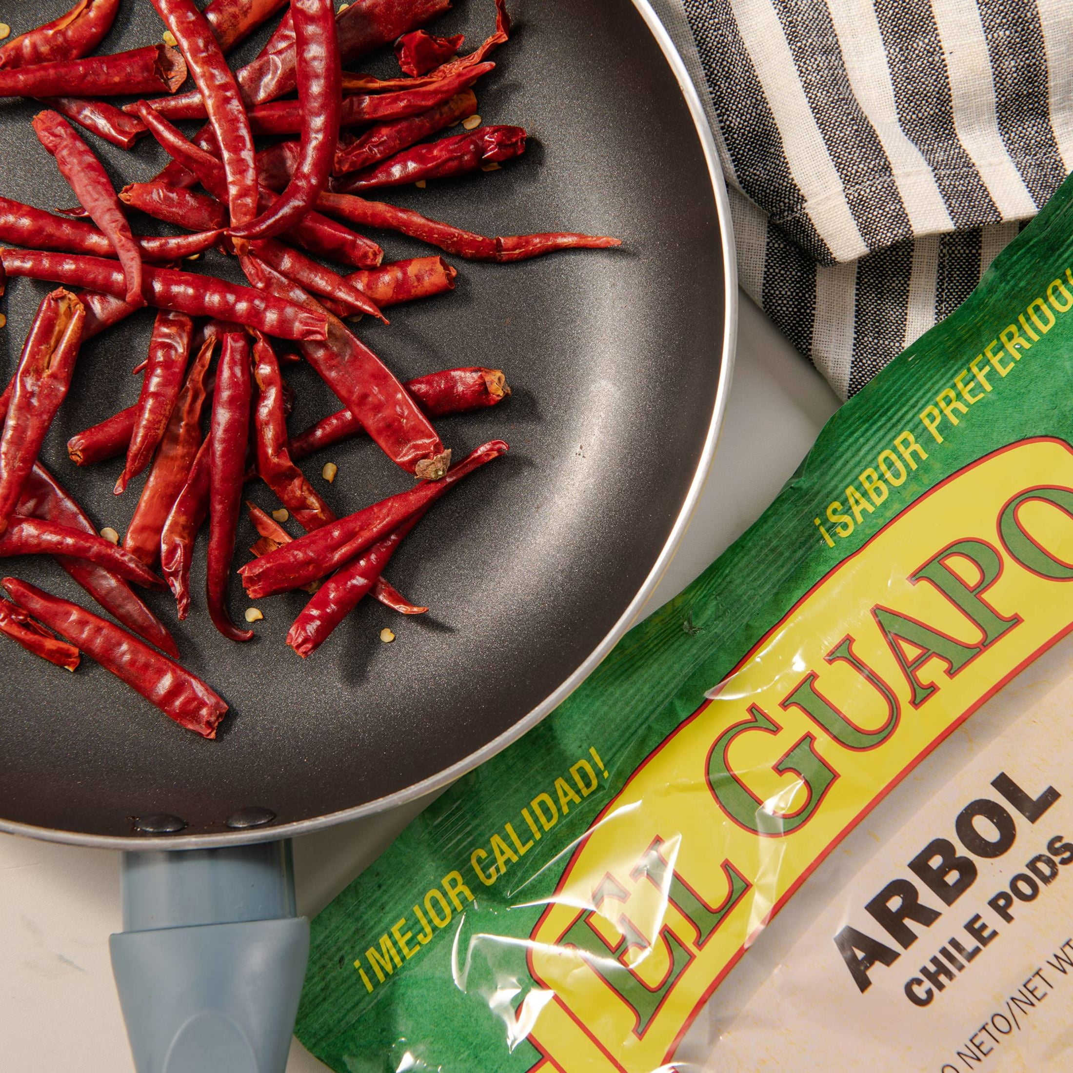 (5 pack) El Guapo Whole Arbol Chili Pods (Chile De Arbol Entero), 2 oz Bag