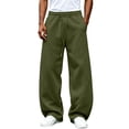 thumbnail image 4 of Men's Solid Color Pocket Drawstring Elastic Waist Casual Fashion Jogger Pants, 4 of 5