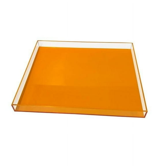 R16 Home AVT02-ORNG Neon Orange Lucite Tray - Large