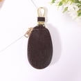 thumbnail image 1 of Car Key Wallets Women Couples Zipper Door Keys Storage Mini Portable Multi-function Simple Solid Protection Classic Unisex PU Coffee, 1 of 6