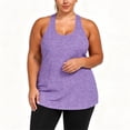 thumbnail image 6 of BUIGTTKLOP Women's Plus Size Athletic Tank Tops Cross Backless Racerback Workout Yoga Running Sleevelss Shirts, 6 of 8