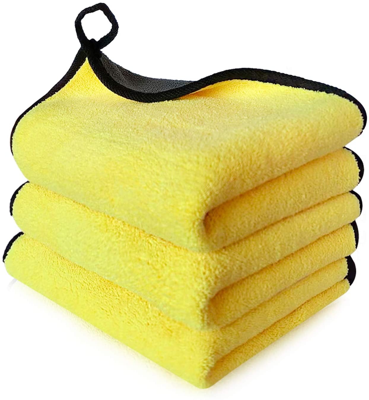 CLEANING DETAILING POLISHING RAG CAR 3 BLUE YELLOW RED MICROFIBER TOWELS CLOTH 